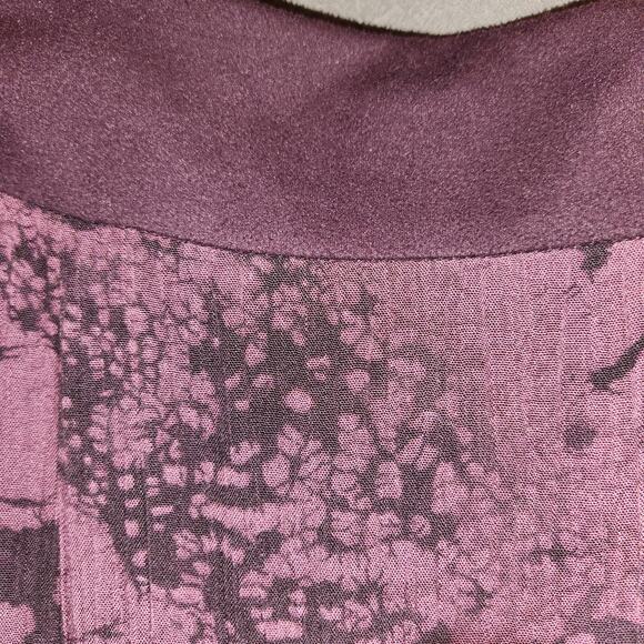 NORTON McNAUGHTON Samburo Midi Maxi Skirt 8 Purple Black Print Whimsigoth Witchy - Picture 8 of 12